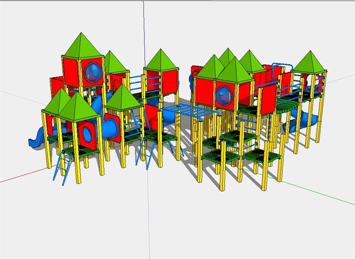 独特儿童游乐设施素材su模型(1)