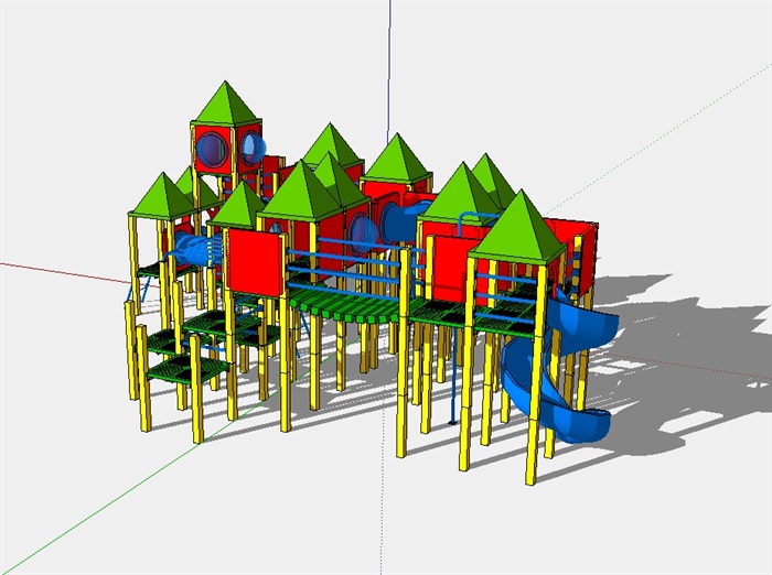 独特儿童游乐设施素材su模型(3)