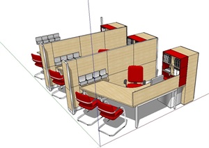 办公桌椅家具素材设计SU(草图大师)模型