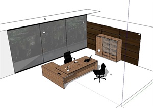 办公桌椅、柜子设计SU(草图大师)模型
