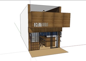 精致的防腐木木屋餐饮建筑模型