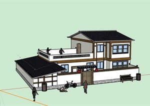 村镇住宅民居建筑设计SU(草图大师)模型