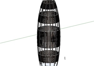 现代园林景观塔设计SU(草图大师)模型