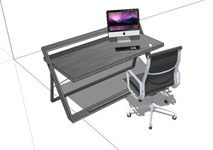 办公桌椅木质设计SU(草图大师)模型