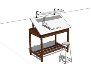 绘图办公桌椅素材设计SU(草图大师)模型
