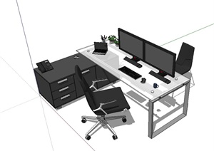 精品室内办公桌椅素材设计SU(草图大师)模型