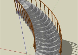 楼梯多个设计SU(草图大师)模型