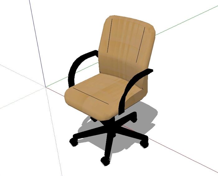 现代办公空间办公椅su模型(1)