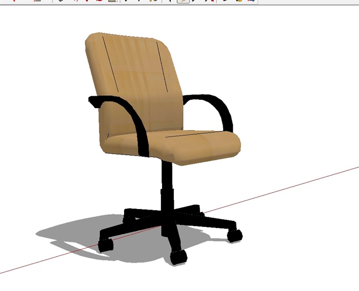 现代办公空间办公椅su模型(2)