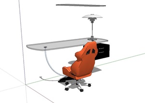 办公桌椅独特详细SU(草图大师)模型