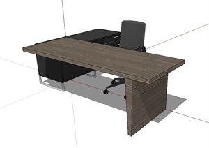某详细完整办公桌椅设计SU(草图大师)模型