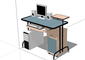电脑办公桌素材设计SU(草图大师)模型