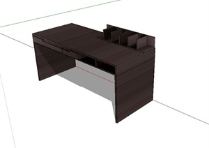 某详细室内办公桌素材SU(草图大师)模型