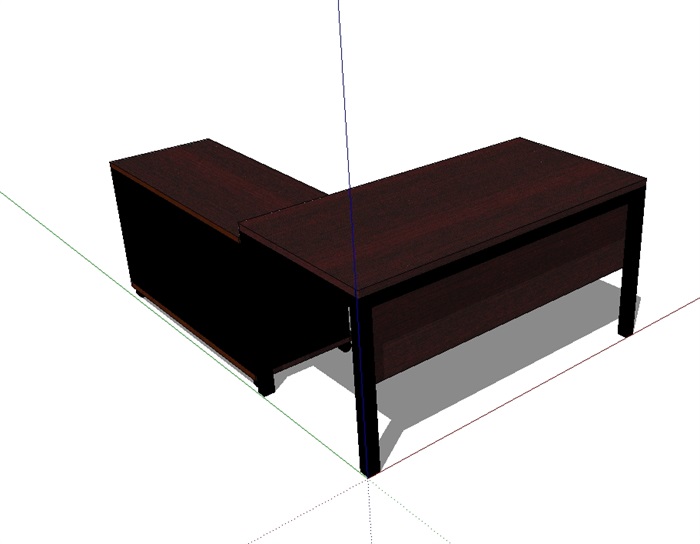 现代办公桌子素材设计su模型(1)