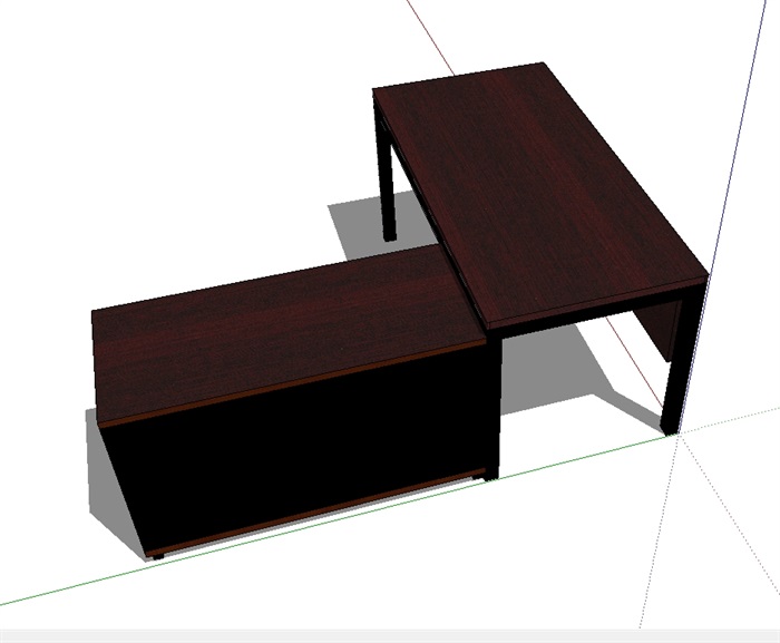 现代办公桌子素材设计su模型(2)
