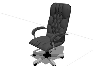 某室内办公靠椅设计SU(草图大师)模型