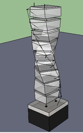 螺旋状景观柱设计Su模型(2)