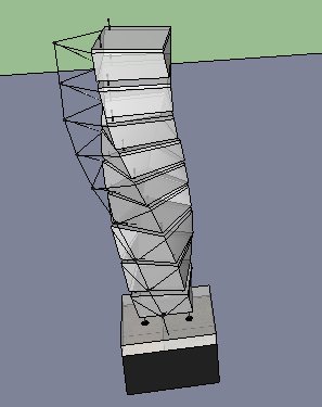 螺旋状景观柱设计Su模型(3)