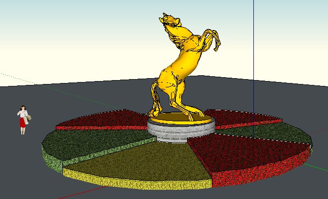 马匹雕塑景观小品雕塑su模型(3)