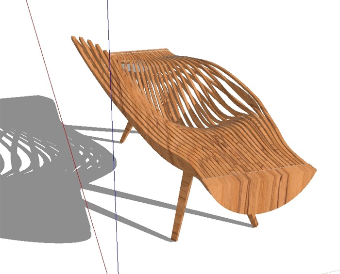 现代异形景观座椅设计su模型(3)