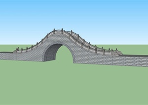 拱桥园桥素材设计SU(草图大师)模型