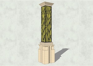 园林景观灯柱素材设计SU(草图大师)模型