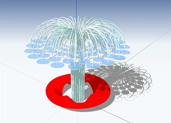现代独特异形景观亭设计su模型(2)