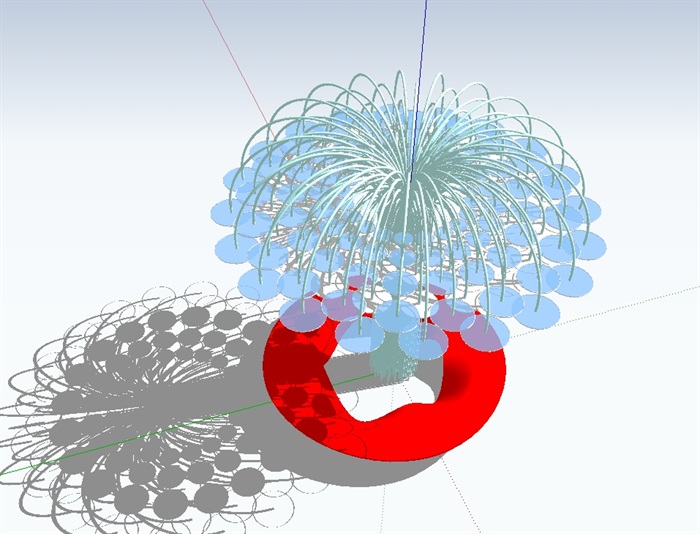 现代独特异形景观亭设计su模型(4)