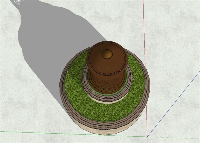 现代独特造型草坪灯素材su模型(3)
