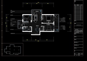 简约型家装室内空间设计cad施工图