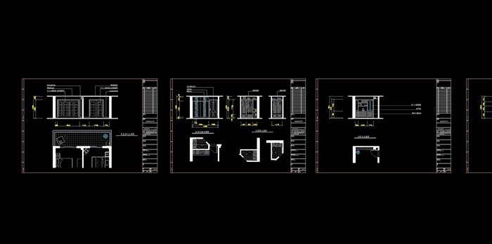 简约型家装室内空间设计cad施工图(4)