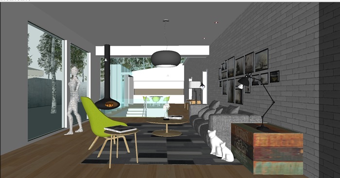 现代阳光度假别墅室内外方案ＳＵ设计模型(5)