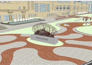 现代新乡商务中心建筑与景观规划方案ＳＵ设计模型