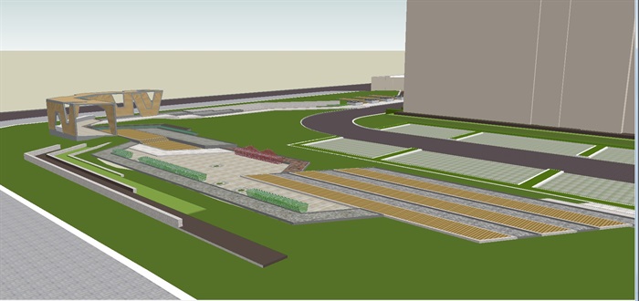 现代工业厂区景观规划方案ＳＵ设计模型(4)