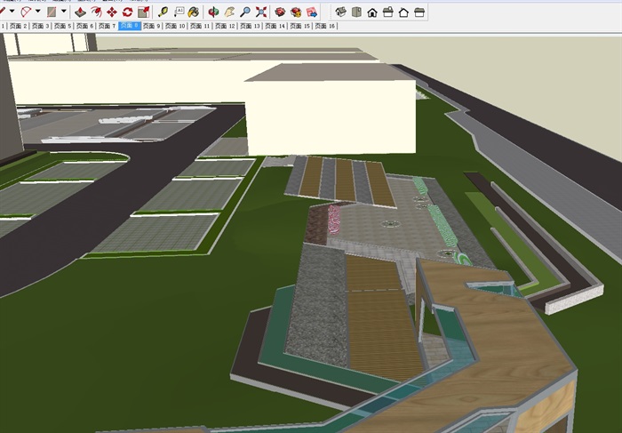 现代工业厂区景观规划方案ＳＵ设计模型(9)