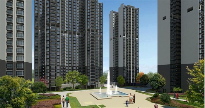 新中式住宅与商业小区建筑方案SU模型(8)