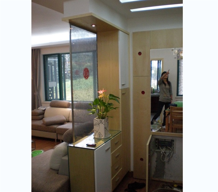 现代室内两室一厅装饰设计cad施工图附完工照片(3)