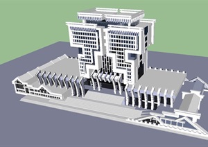 现代行政办公大楼ＳＵ设计模型