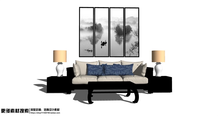 10个室内沙发家具组件ＳＵ模型1(10)