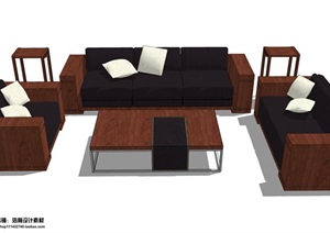 10个室内沙发家具组件ＳＵ模型