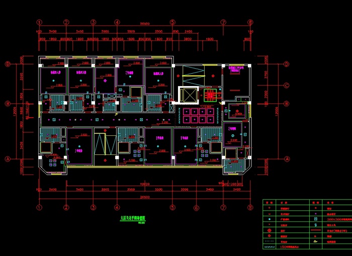 整套酒店空间室内设计cad施工图(12)