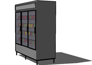 某现代详细冰箱设计SU(草图大师)模型
