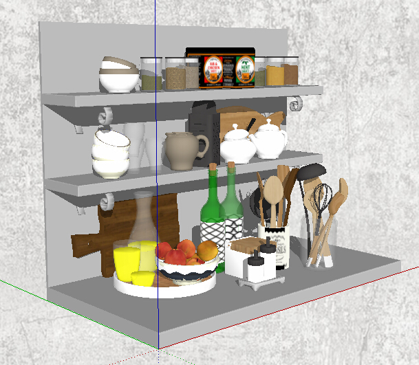某室内详细多个厨具设计su模型