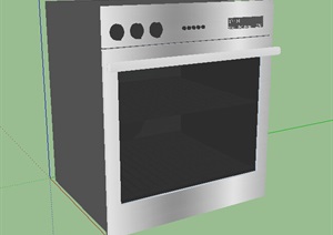 烤箱电器素材设计SU(草图大师)模型