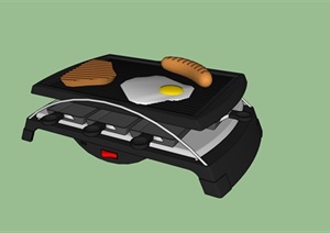 烧烤架电器设计SU(草图大师)模型