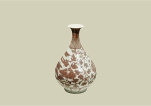 彩绘陶瓷花瓶SU(草图大师)模型