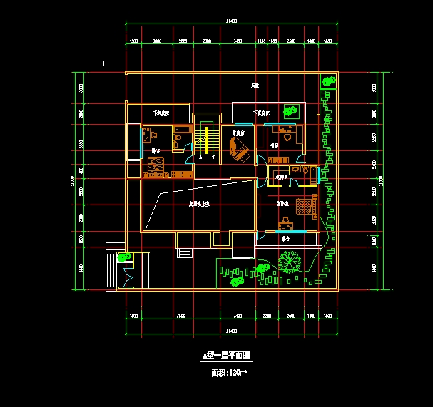 新中式两层别墅建筑设计su模型附cad平面图(7)