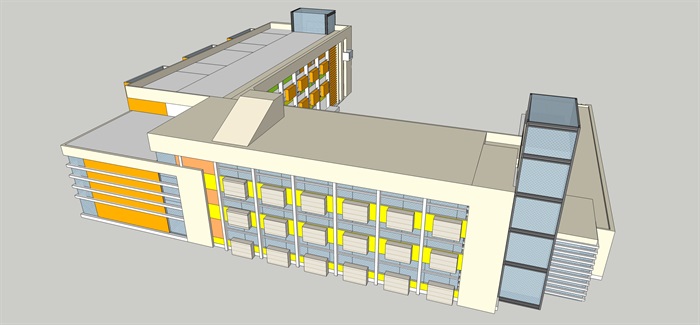 14个风格各异教学办公楼建筑设计方案ＳＵ模型 (27)(7)
