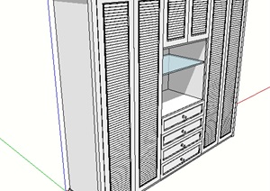 现代室内家具柜子素材设计SU(草图大师)模型