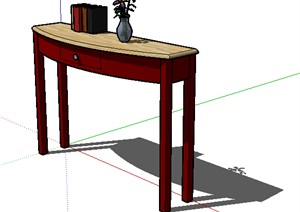 室内详细的桌子素材设计SU(草图大师)模型